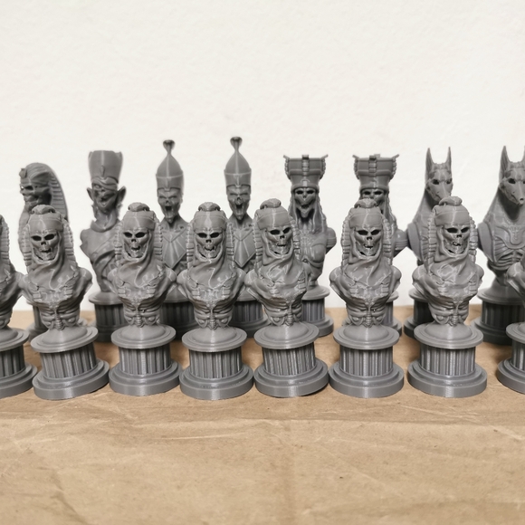 Egyptian Chess Pieces ( 32 Pieces Set- 3d Printed) - Picture 3 of 7